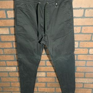 Mens black hyper denim chinos size medium